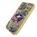 Columbus Blue Jackets Keyscaper Paisley Bling iPhone Case - Gold