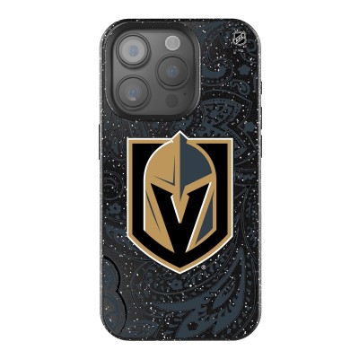 Vegas Golden Knights Keyscaper Black Paisley Bling iPhone Case