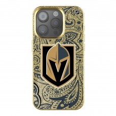 Vegas Golden Knights Keyscaper Gold Paisley Bling iPhone Case
