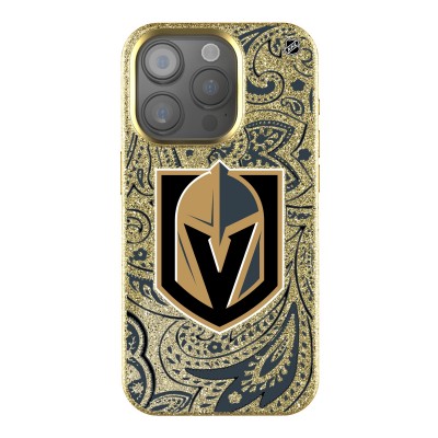 Vegas Golden Knights Keyscaper Gold Paisley Bling iPhone Case