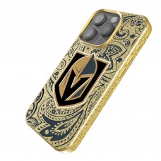 Vegas Golden Knights Keyscaper Gold Paisley Bling iPhone Case