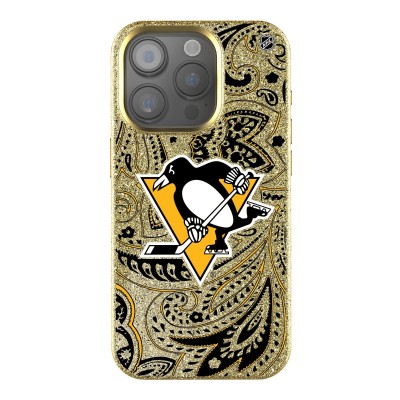 Pittsburgh Penguins Keyscaper Gold Paisley Bling iPhone Case