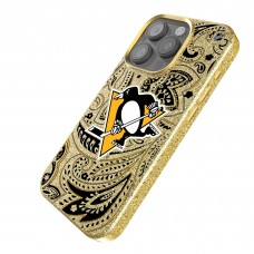 Pittsburgh Penguins Keyscaper Gold Paisley Bling iPhone Case