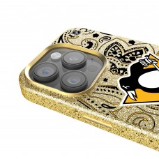 Pittsburgh Penguins Keyscaper Gold Paisley Bling iPhone Case