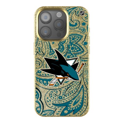 San Jose Sharks Keyscaper Gold Paisley Bling iPhone Case