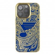 St. Louis Blues Keyscaper Paisley Bling iPhone Case - Gold