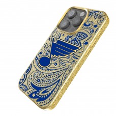 St. Louis Blues Keyscaper Paisley Bling iPhone Case - Gold