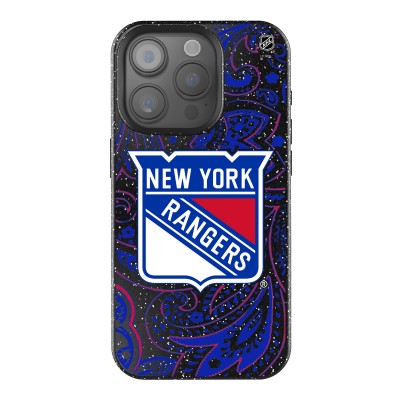 New York Rangers Keyscaper Black Paisley Bling iPhone Case