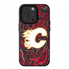 Calgary Flames Keyscaper Black Paisley iPhone Magnetic Bump Case
