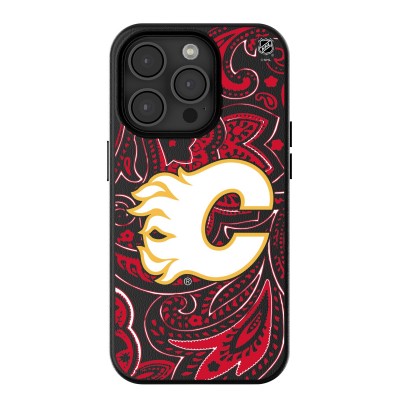 Calgary Flames Keyscaper Black Paisley iPhone Magnetic Bump Case