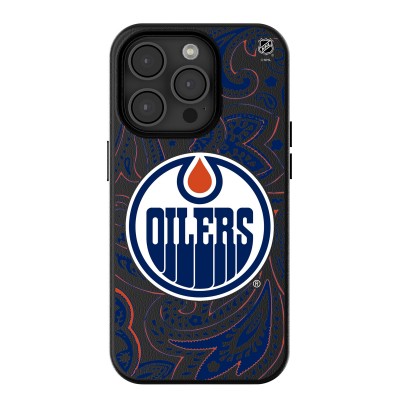 Edmonton Oilers Keyscaper Black Paisley iPhone Magnetic Bump Case