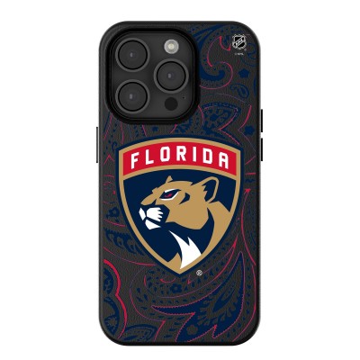 Florida Panthers Keyscaper Paisley iPhone Magnetic Bump Case - Black