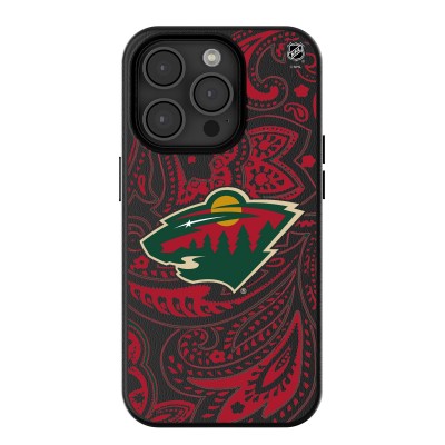 Minnesota Wild Keyscaper Black Paisley iPhone Magnetic Bump Case