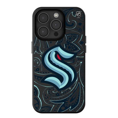 Seattle Kraken Keyscaper Black Paisley iPhone Magnetic Bump Case