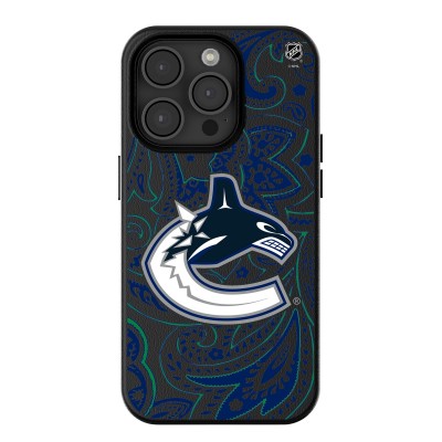 Vancouver Canucks Keyscaper Black Paisley iPhone Magnetic Bump Case