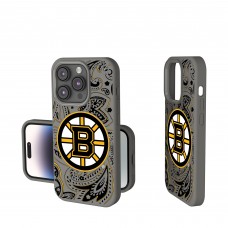 Boston Bruins Keyscaper Gray Paisley Soft Touch iPhone Case
