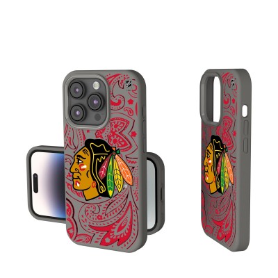 Chicago Blackhawks Keyscaper Paisley Soft Touch iPhone Case - Gray