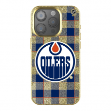 Edmonton Oilers Keyscaper Plaid Bling iPhone Case