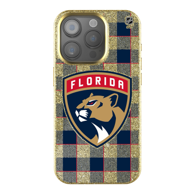 Florida Panthers Keyscaper Plaid Bling iPhone Case