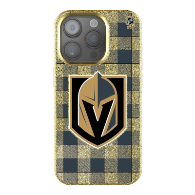 Vegas Golden Knights Keyscaper Plaid Bling iPhone Case