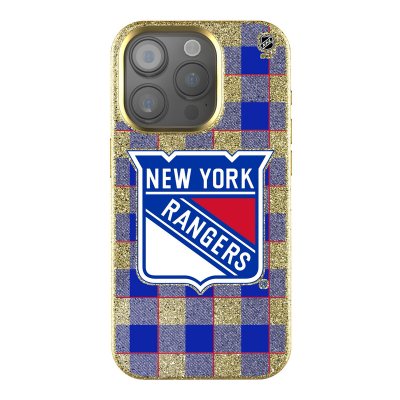 New York Rangers Keyscaper Plaid Bling iPhone Case