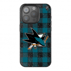 San Jose Sharks Keyscaper Plaid Bling iPhone Case