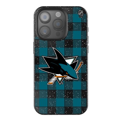 San Jose Sharks Keyscaper Plaid Bling iPhone Case