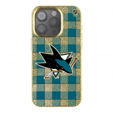 San Jose Sharks Keyscaper Plaid Bling iPhone Case