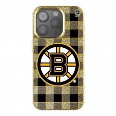 Boston Bruins Keyscaper Plaid Bling iPhone Case