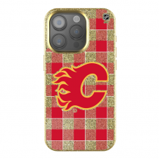 Calgary Flames Keyscaper Plaid Bling iPhone Case