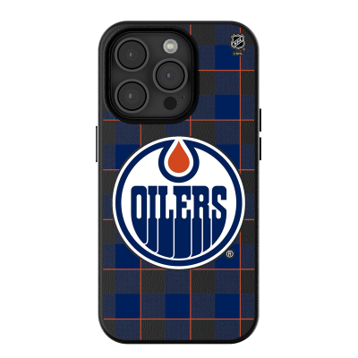 Edmonton Oilers Keyscaper Plaid iPhone Magnetic Bump Case