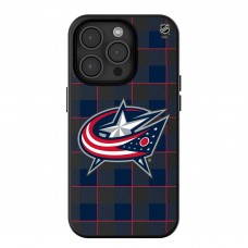 Columbus Blue Jackets Keyscaper Plaid iPhone Magnetic Bump Case