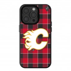 Calgary Flames Keyscaper Plaid iPhone Magnetic Bump Case