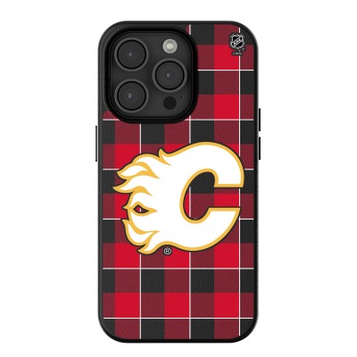 Calgary Flames Keyscaper Plaid iPhone Magnetic Bump Case