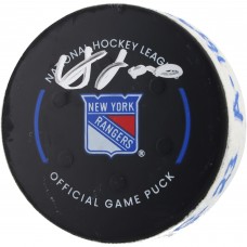 Adam Fox New York Rangers Autographed Fanatics Authentic Game-Used Goal Puck with Inscriptions from Game vs. Florida Panthers on March 23, 2024 Adam Fox New York Rangers Autographed Fanatics Authentic Game-Used Goal Puck with Inscriptions from Game vs. Florida Panthers on March 23, 2024