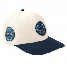 Boston Bruins Starter Cream/Navy Blue Wave Classic Adjustable Hat