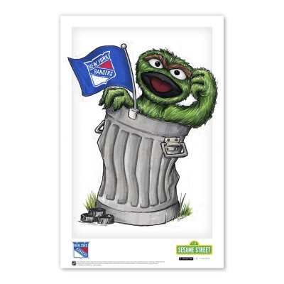 New York Rangers Oscar the Grouch 11 x 17 Poster Print