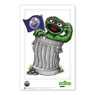 Edmonton Oilers Oscar the Grouch 11 x 17 Poster Print
