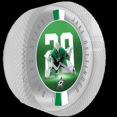 Шайба Jake Oettinger Dallas Stars Crystal Ribbon