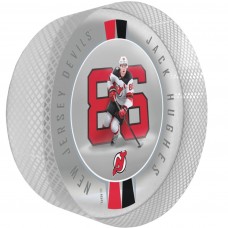 New Jersey Devils Jack Hughes Crystal Ribbon Puck