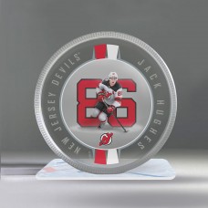New Jersey Devils Jack Hughes Crystal Ribbon Puck