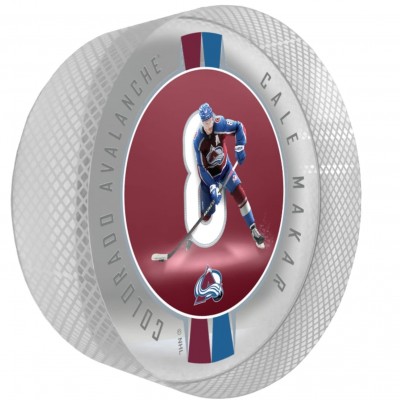 Colorado Avalanche Cale Makar Crystal Ribbon Puck