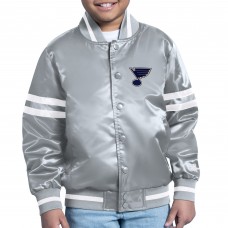 Бомбер St. Louis Blues Starter Youth Printed Team Logo Satin Varsity - Gray