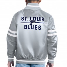 Бомбер St. Louis Blues Starter Youth Printed Team Logo Satin Varsity - Gray