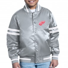 Бомбер Detroit Red Wings Starter Youth Printed Team Logo Satin Varsity - Gray