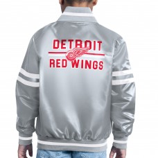 Бомбер Detroit Red Wings Starter Youth Printed Team Logo Satin Varsity - Gray