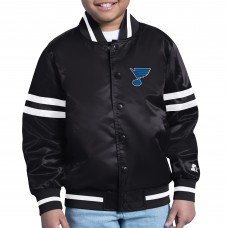 Бомбер St. Louis Blues Starter Youth Printed Team Logo Satin Varsity - Black
