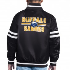 Бомбер Youth Buffalo Sabres Starter Black Printed Team Logo Satin Varsity