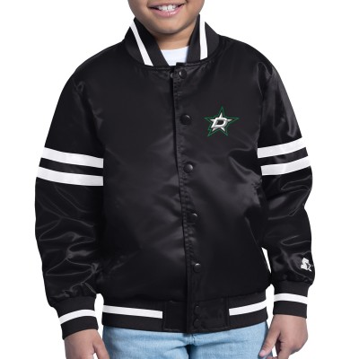 Бомбер Dallas Stars Starter Youth Printed Team Logo Satin Varsity - Black