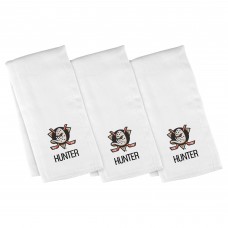 Infant Anaheim Ducks Chad & Jake White Personalized Burp Cloth Three-Pack Set